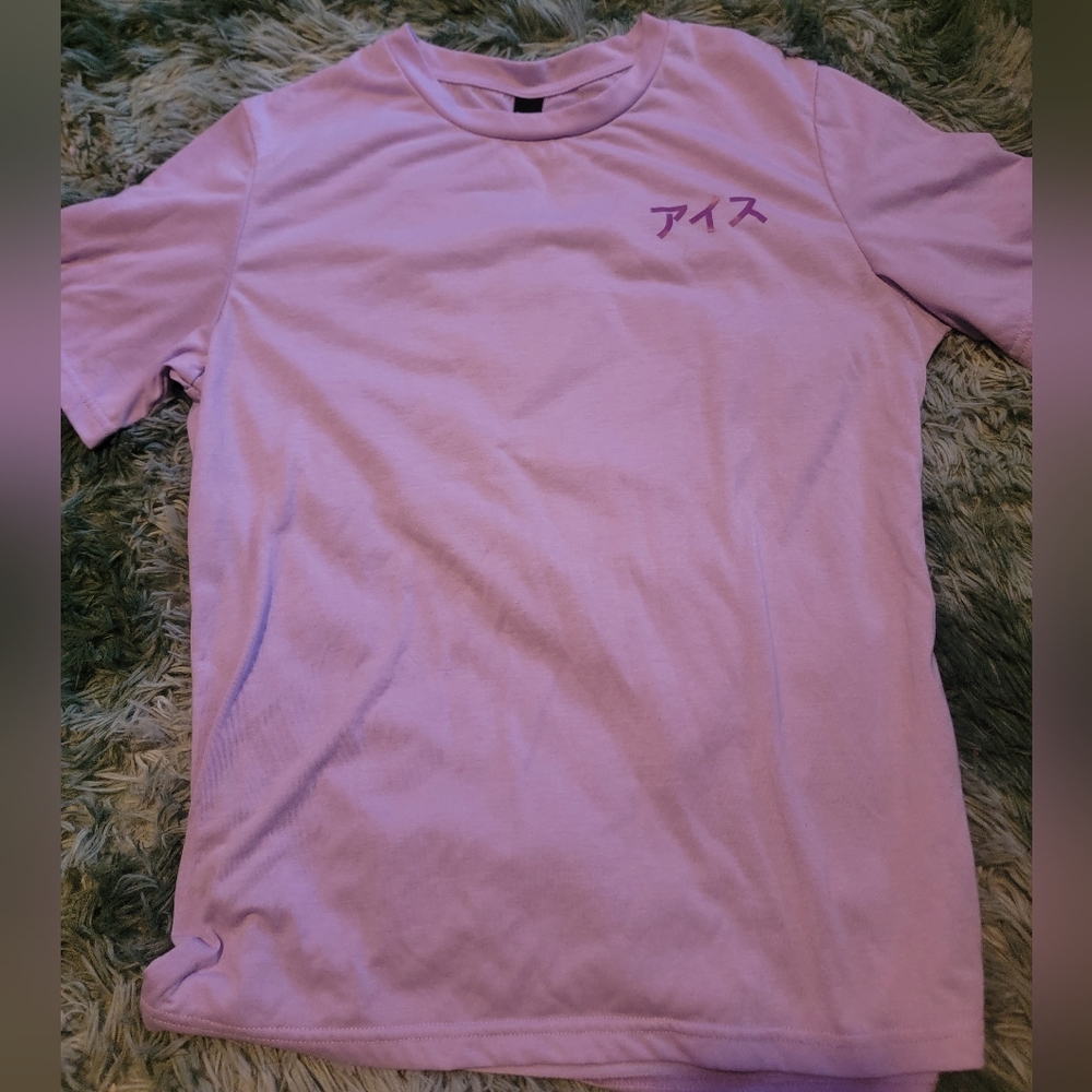 SHEIN Light Purple Short Sleeve Tee